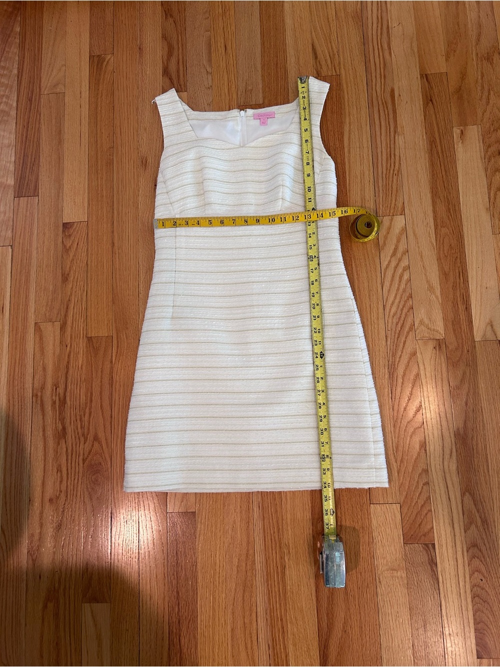 Lilly Pulitzer Cream Sleeveless fitted Mini Dress